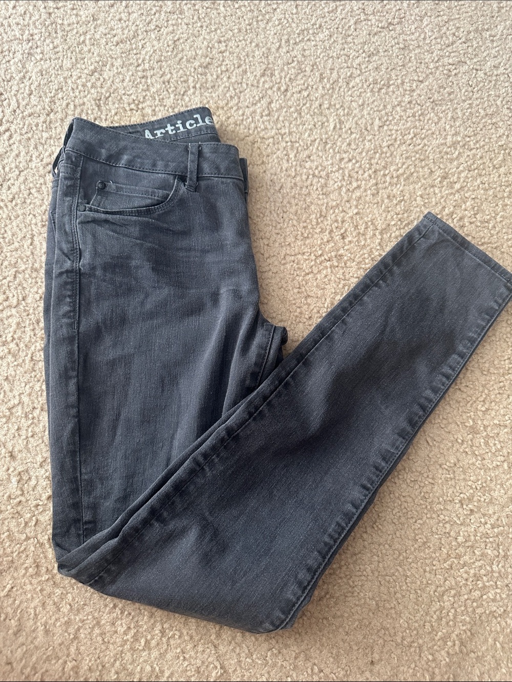 Articles Of Society Washed Black Skinny Jeans